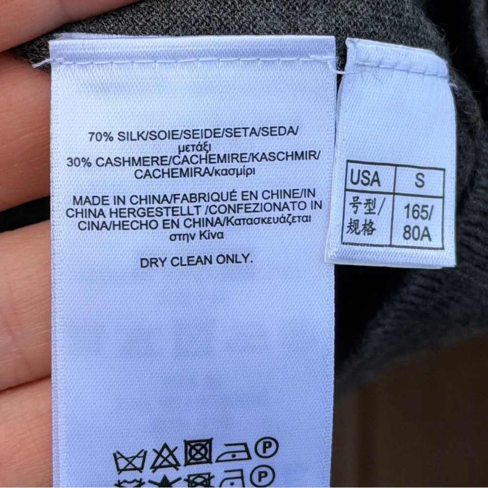 Brooks Brothers Gray Sweater Silk & Cashmere blend Size Small